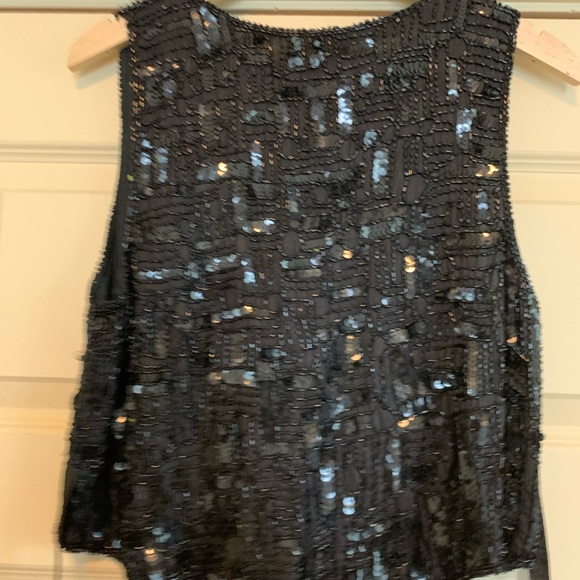 Sweet Sue Beaded Silk Shurg  Vest Size M - Picture 3 of 4